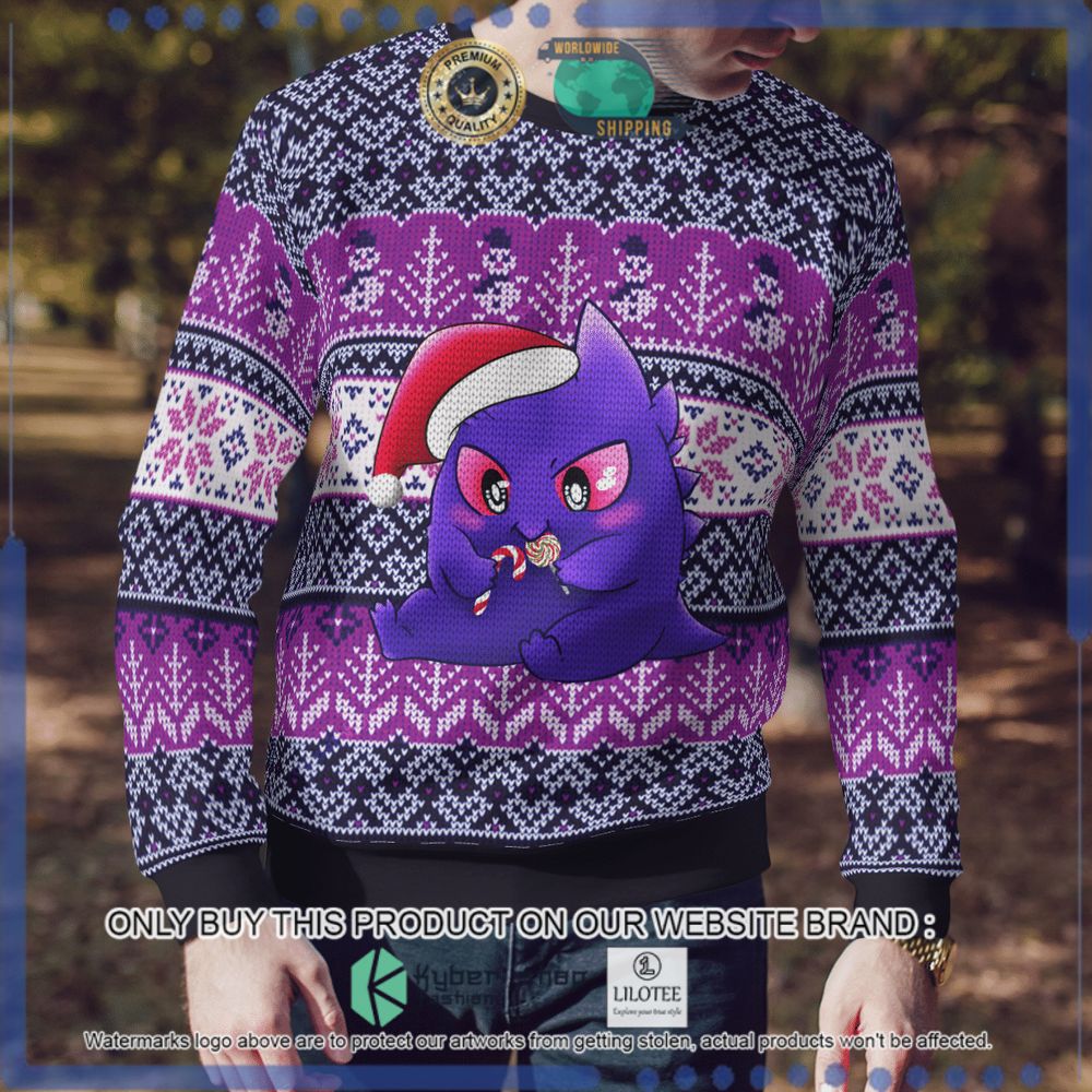 gengar hat pokemon christmas sweater 1 82116
