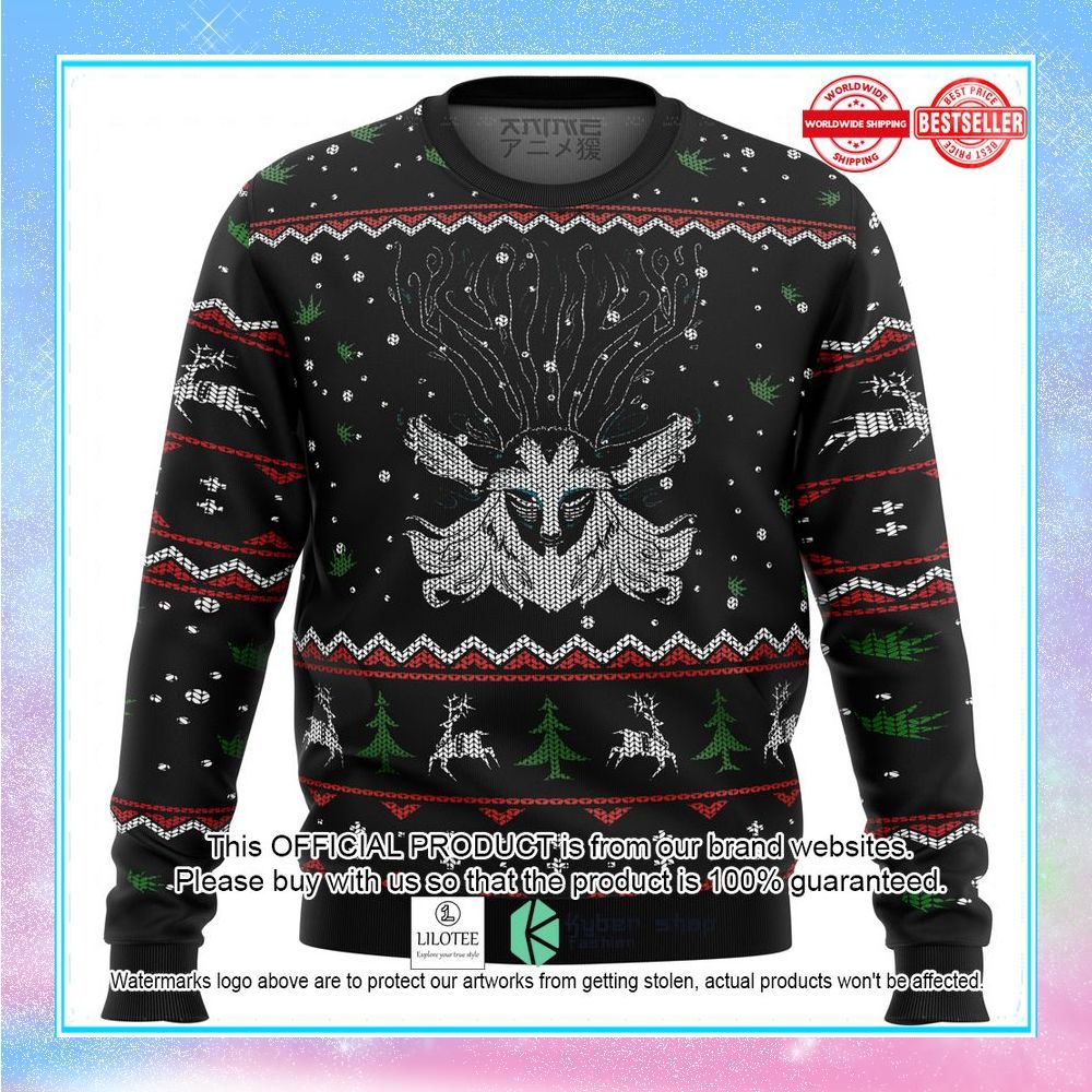 ghibli forest spirit ugly sweater 1 180