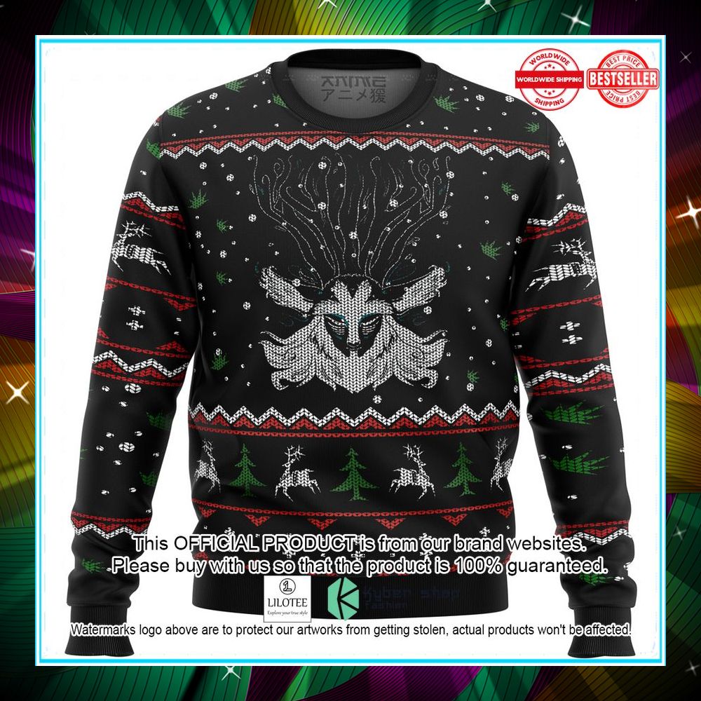 ghibli forest spirit ugly sweater 1 242