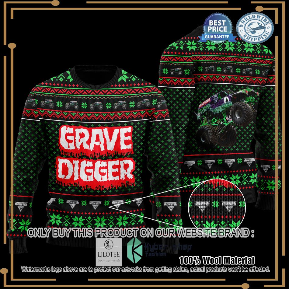 grave digger knitted sweater 1 86676