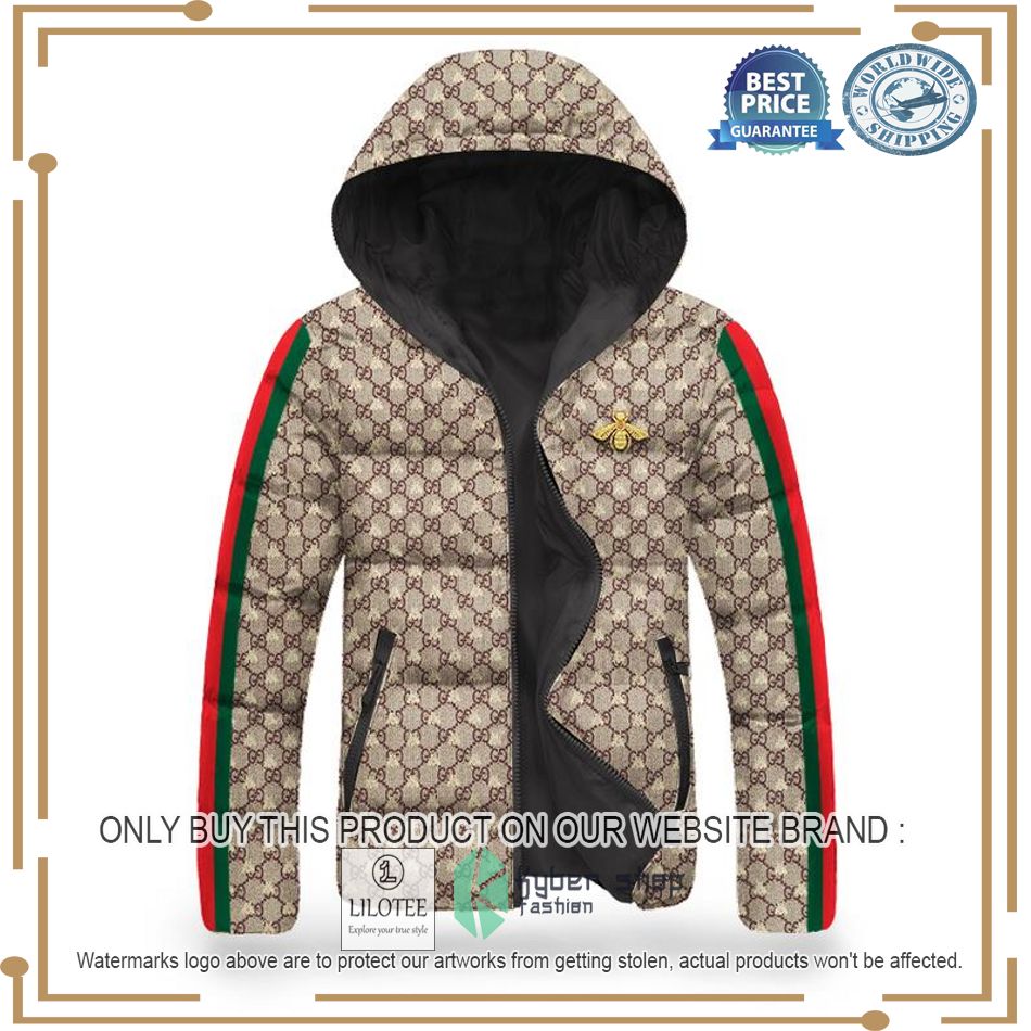 gucci bee red green line down jacket 1 92422