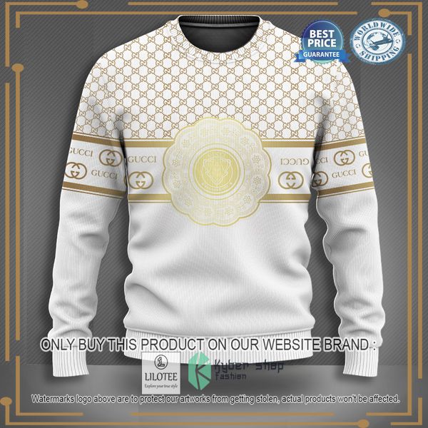 gucci gold white christmas sweater 1 63877