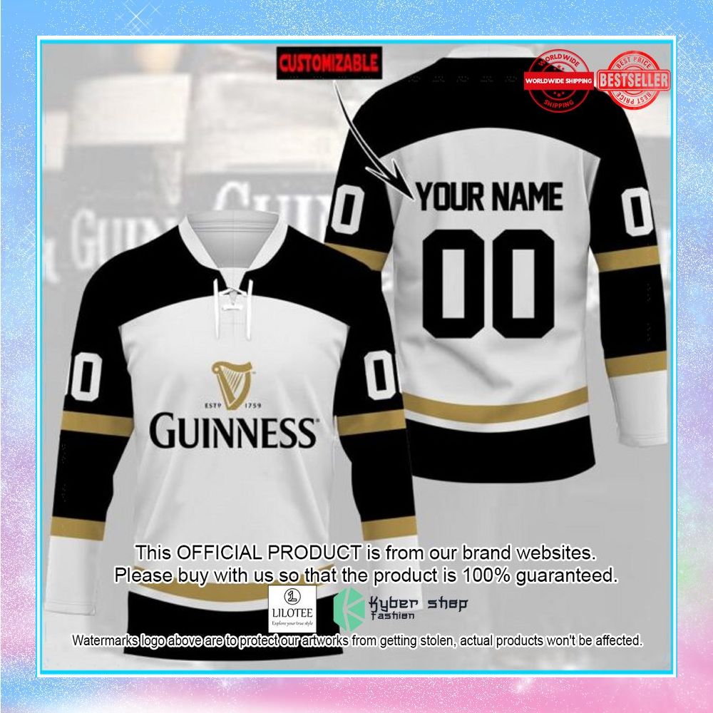 guinness custom name hockey jersey 1 675