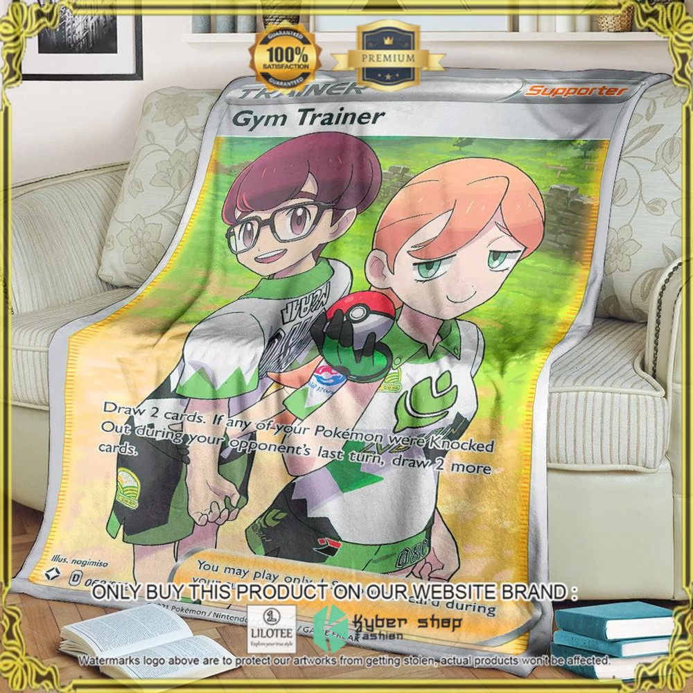 Gym Trainer Custom Pokemon Soft Blanket - LIMITED EDITION 8
