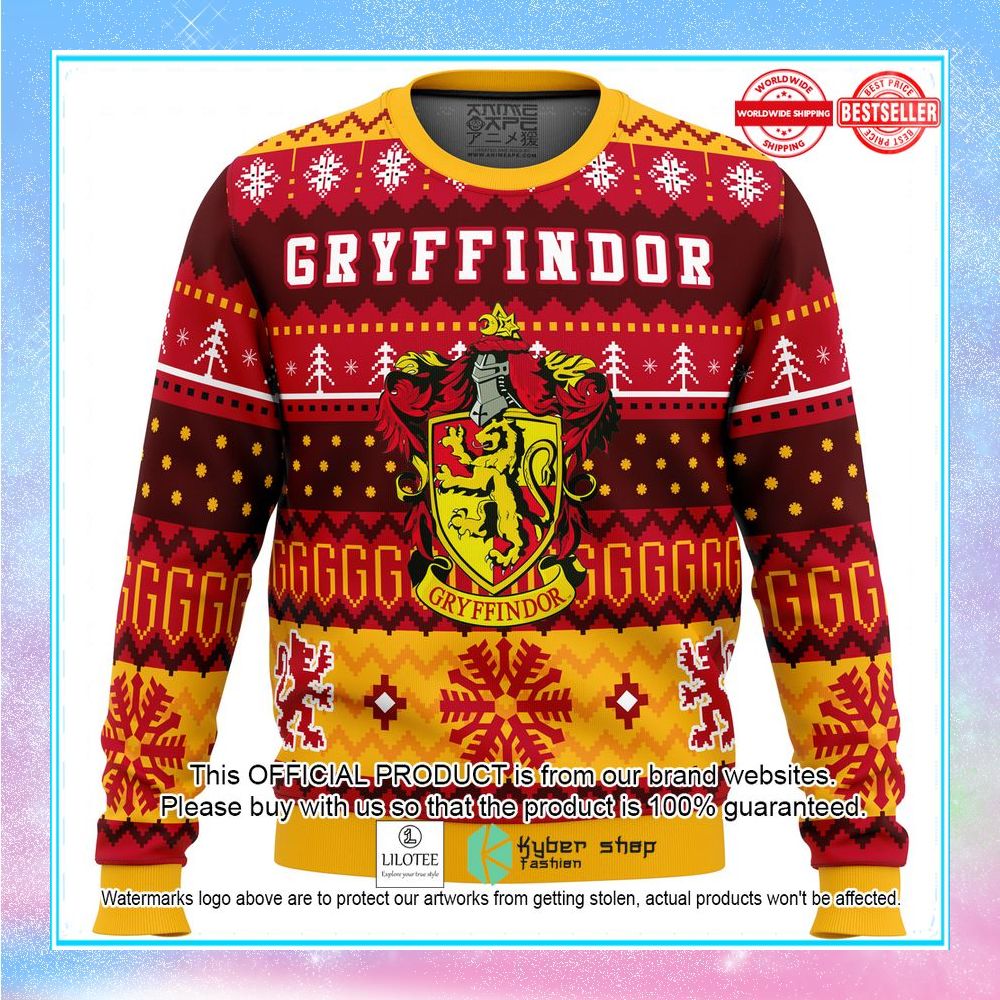 harry potter gryffindor house sweater christmas 1 103