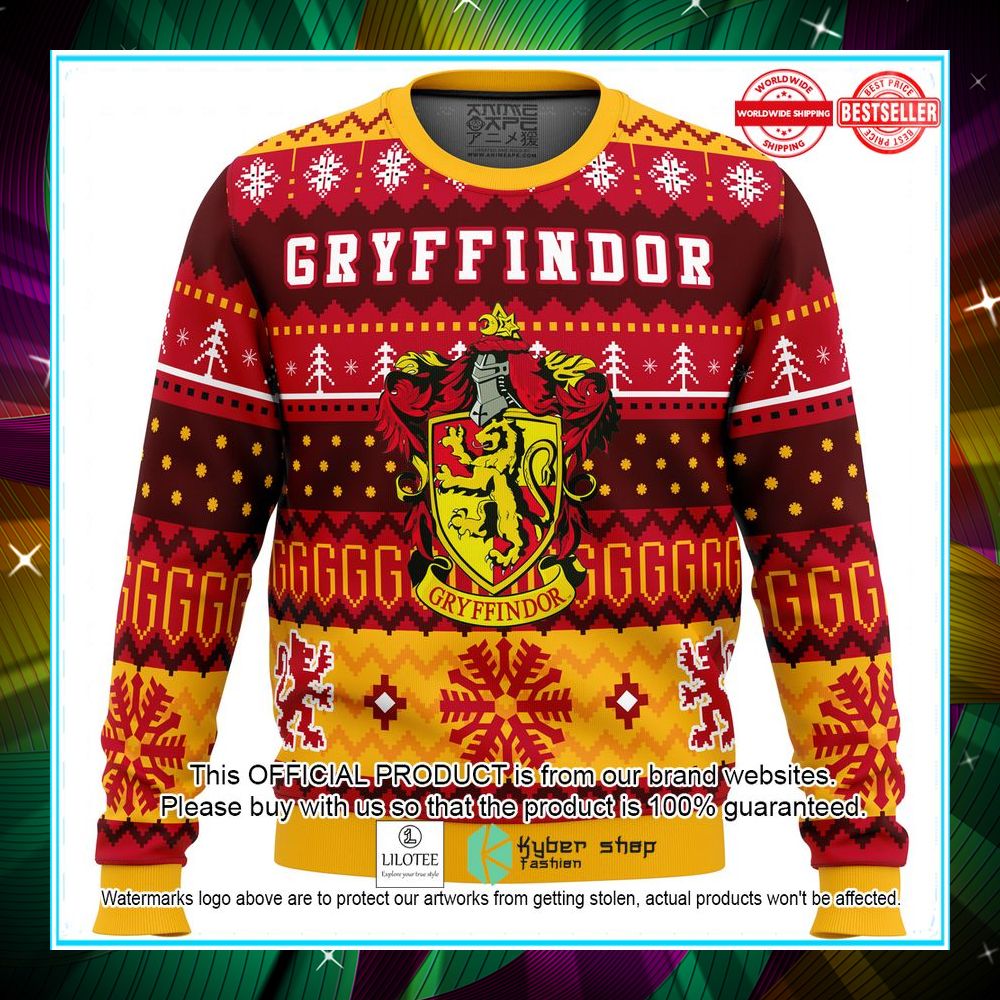 harry potter gryffindor house sweater christmas 1 990