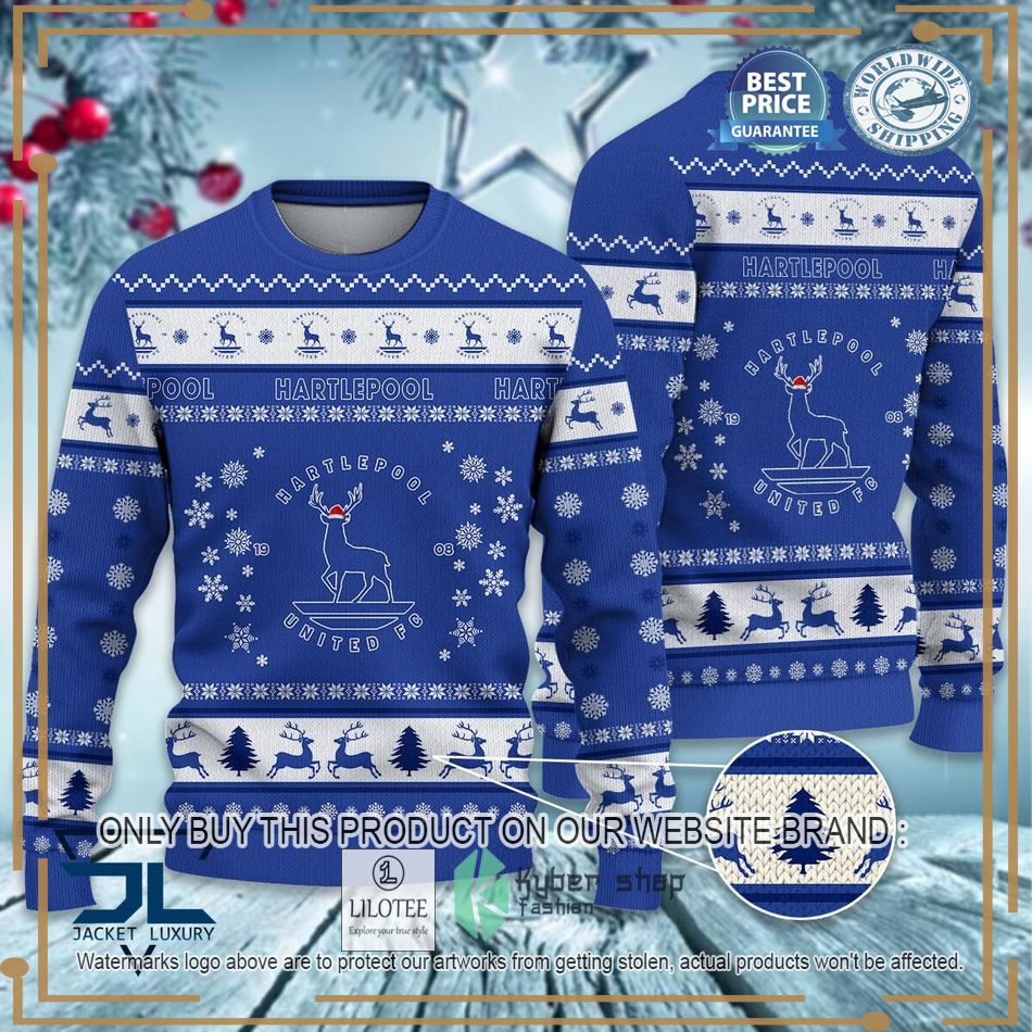 Hartlepool United EFL Ugly Christmas Sweater - LIMITED EDITION 7