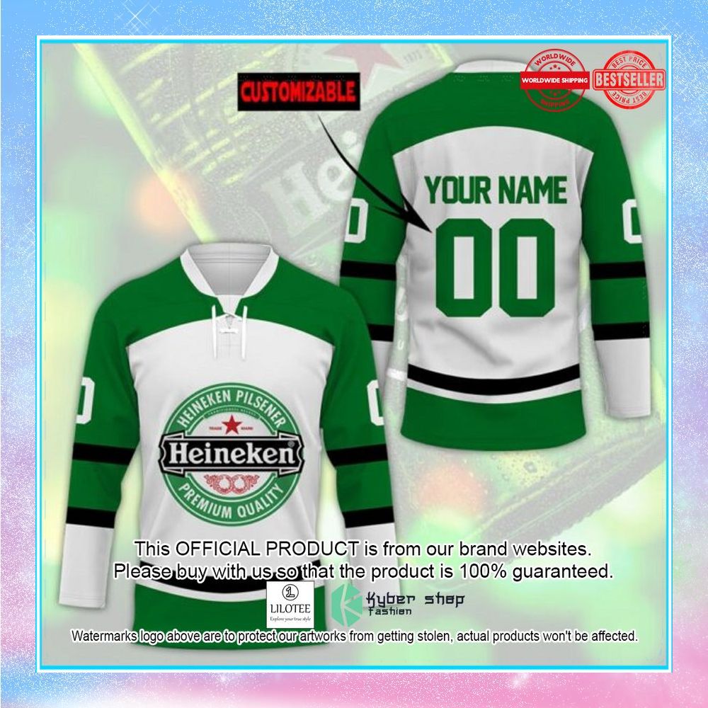 heineken custom name hockey jersey 1 80