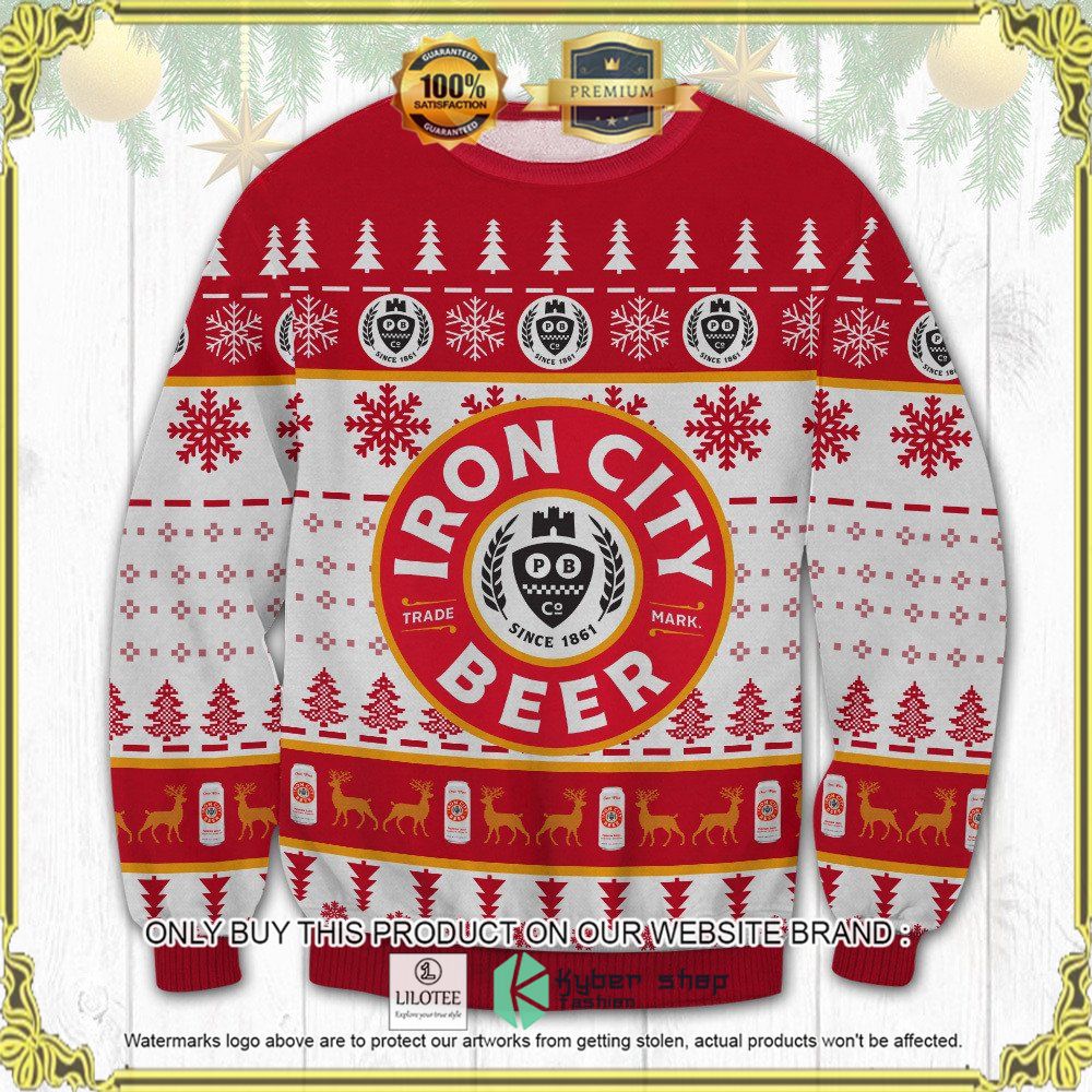 iron city beer knitted christmas sweater 1 86110