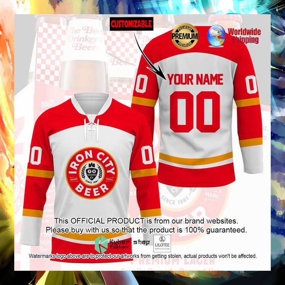 iron city beer personalized hockey jersey 1 743