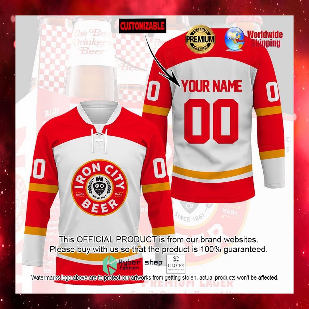 iron city beer personalized hockey jersey 1 988