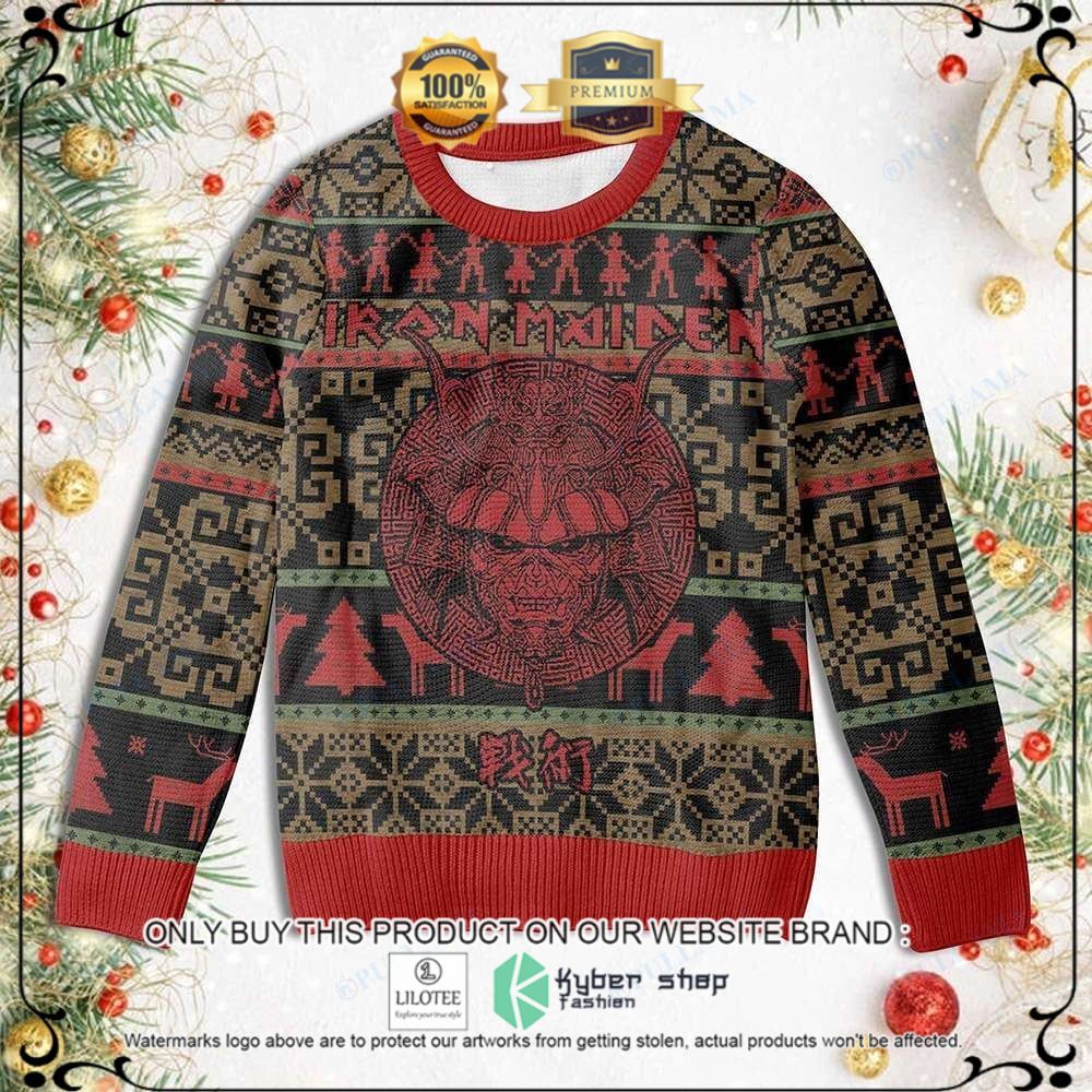 iron maiden senjutsu samurai christmas sweater 1 83439