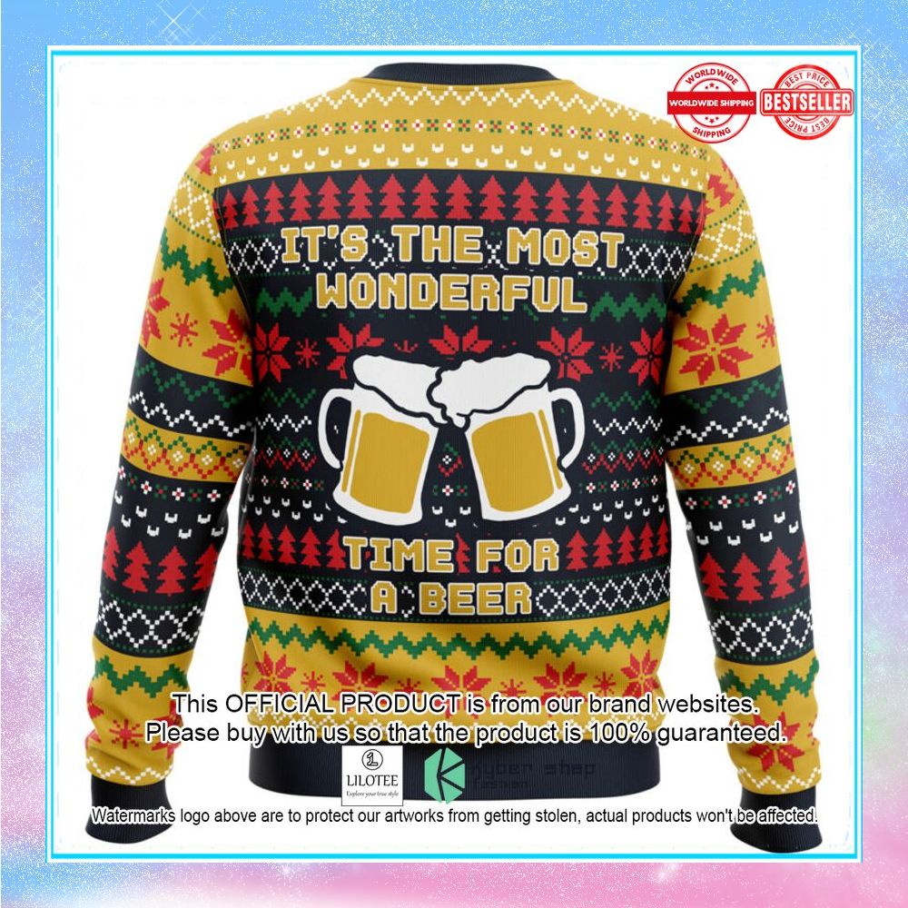 its the most wonderful time for a beer parody christmas sweater 2 710
