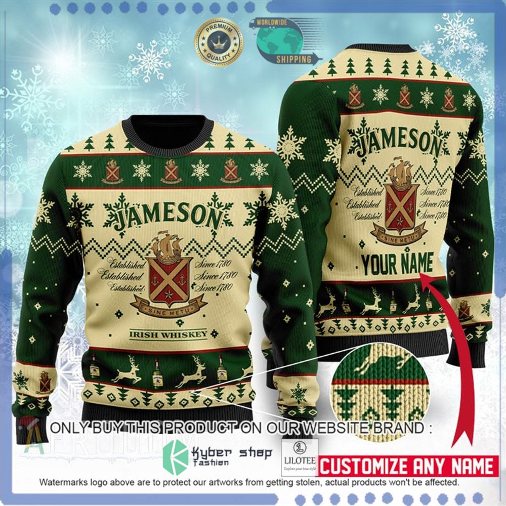 jameson irish whiskey your name christmas sweater 1 79596