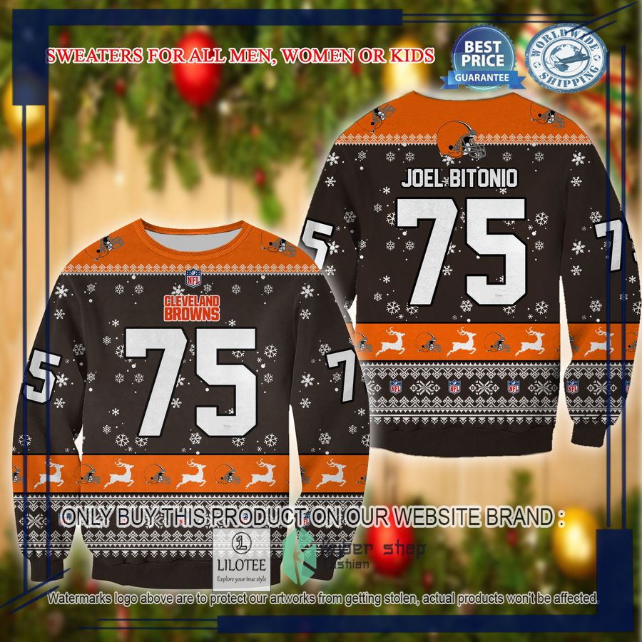 joel bitonio cleveland browns christmas sweater 1 4936