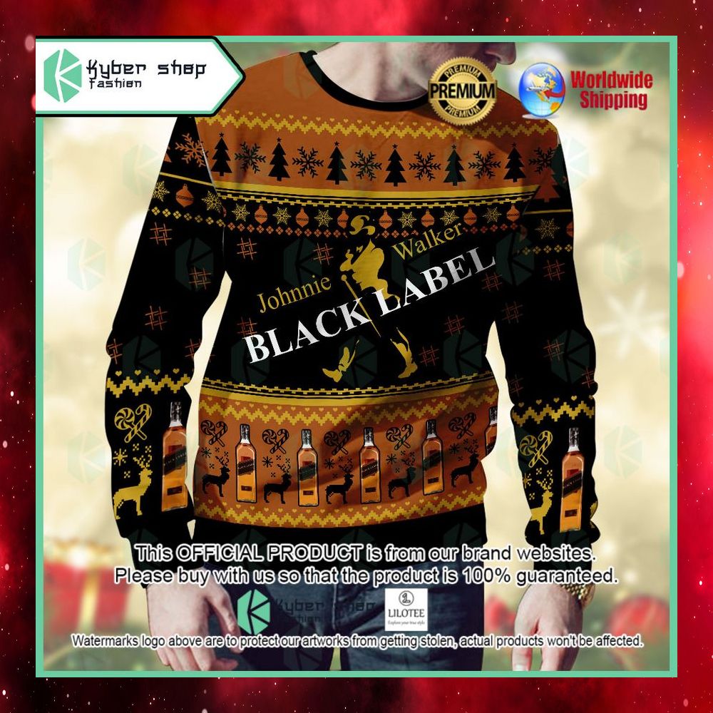 johnnie walker black label christmas sweater 1 846