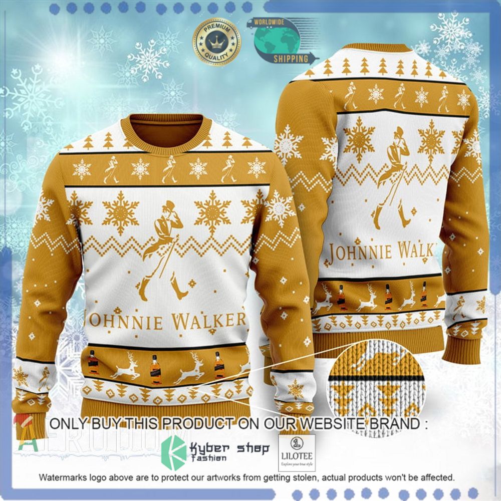 johnnie walker white orange christmas sweater 1 44791
