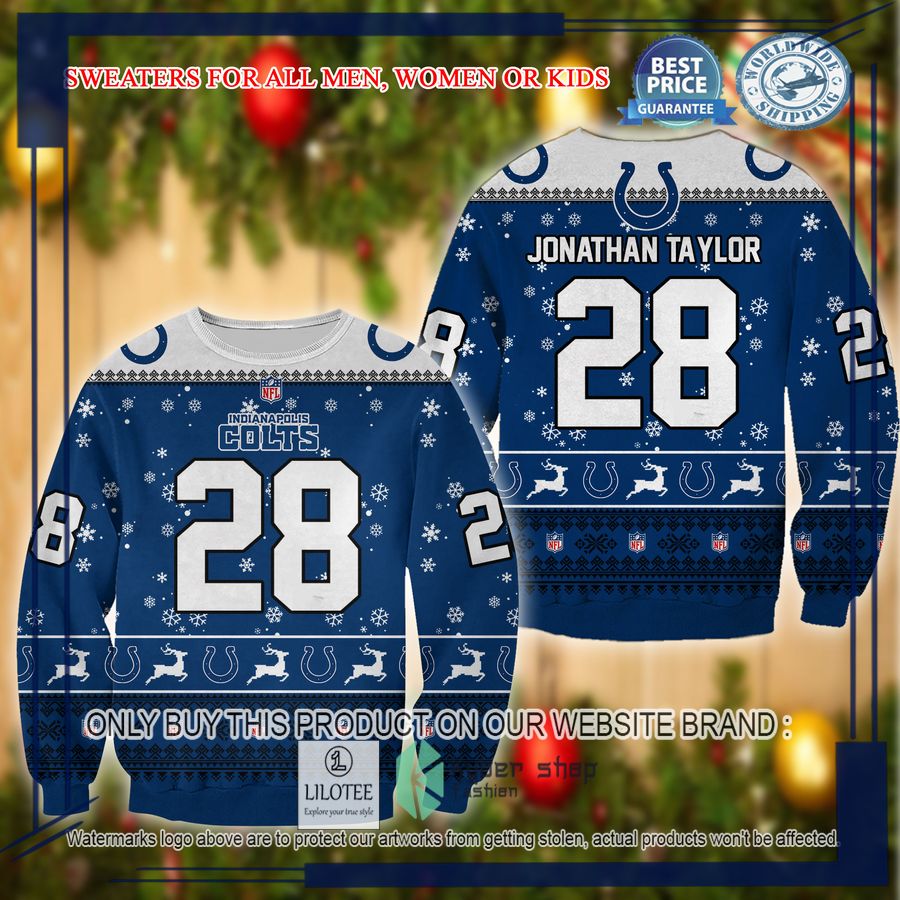 jonathan taylor indianapolis colts christmas sweater 1 210