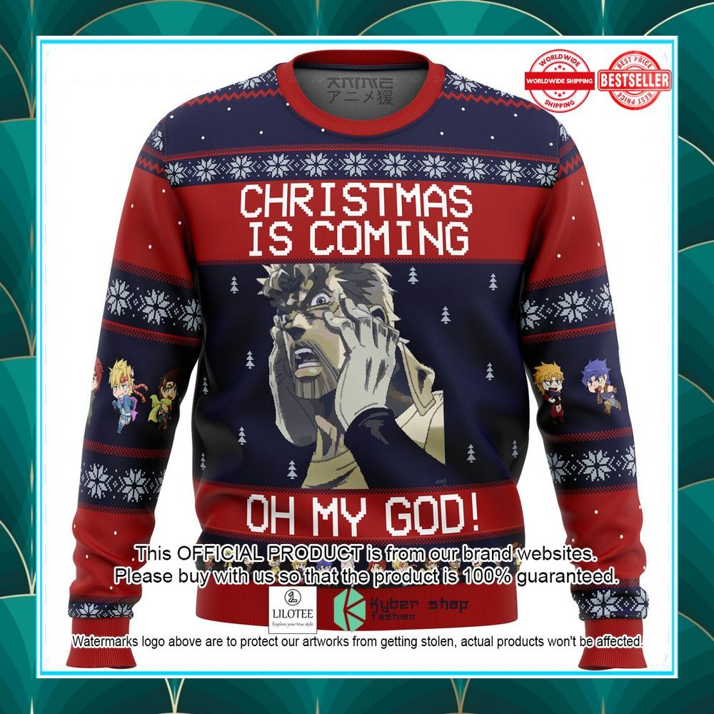 joseph joestar jojos bizzare adventure christmas is coming sweater 1 594