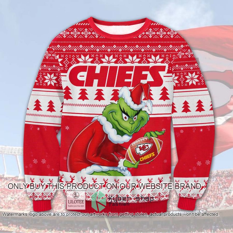 Kansas City Chiefs Grinch Christmas Sweater, Sweatshirt 9