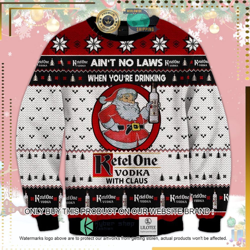 ketel one vodka with claus santa knitted christmas sweater 1 84830