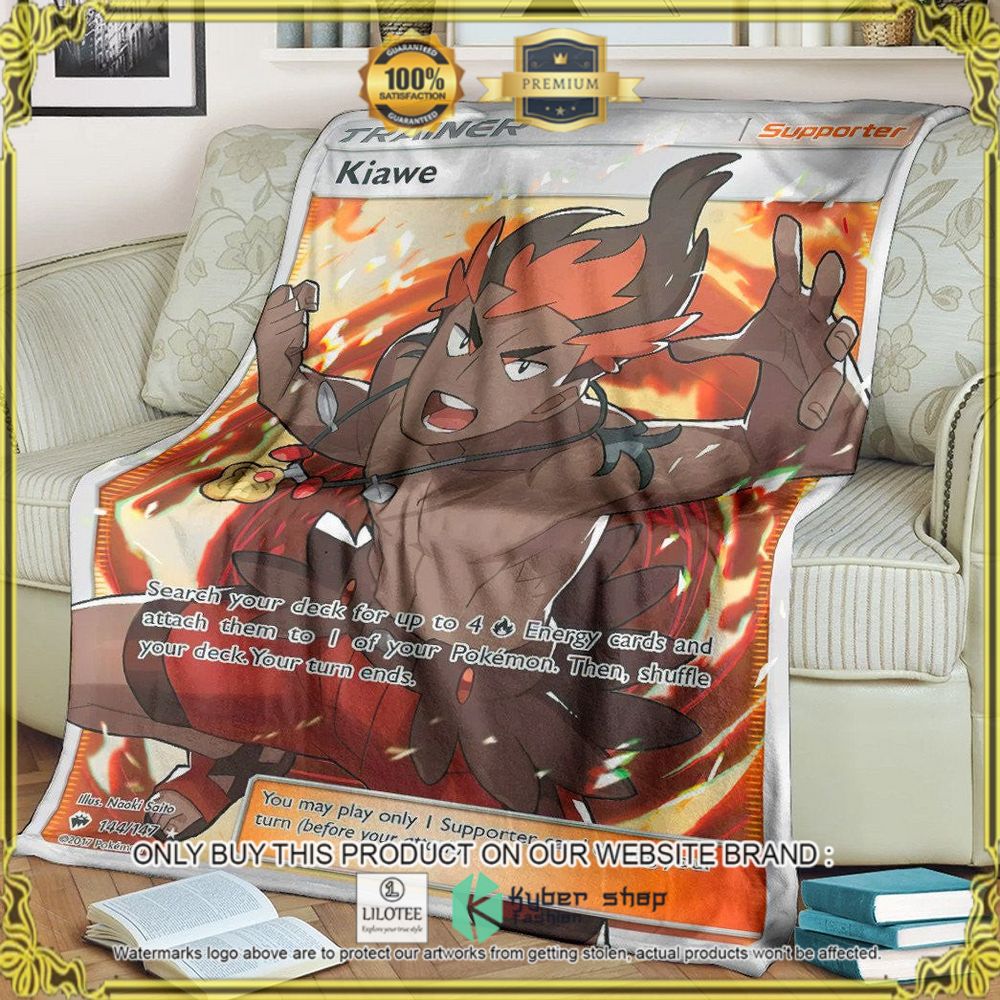 Kiawe Trainer Custom Pokemon Soft Blanket - LIMITED EDITION 9