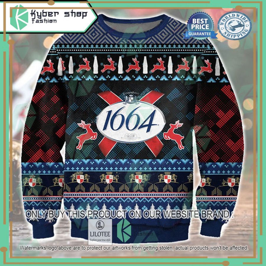 kronenbourg 1664 ugly christmas sweater 1 19801