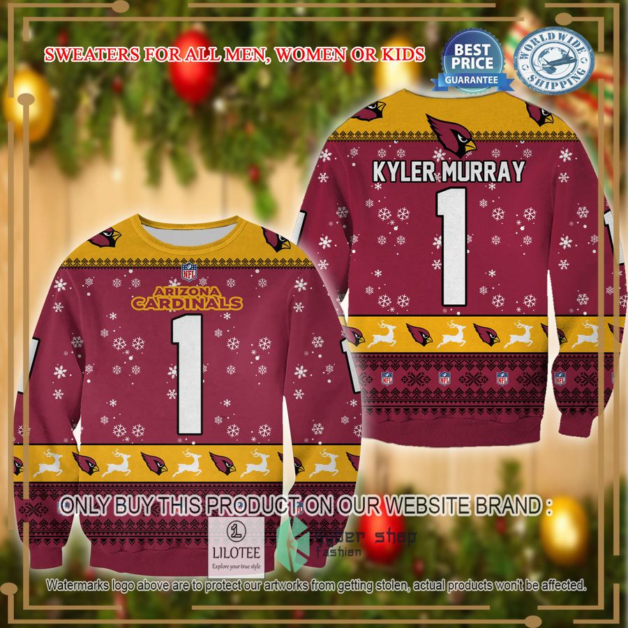 kyler murray arizona cardinals christmas sweater 1 28613