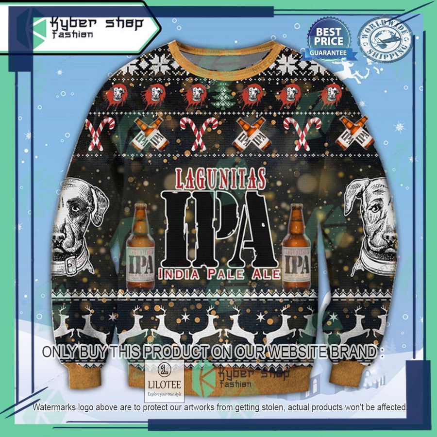 lagunitas ipa ugly christmas sweater 1 92688