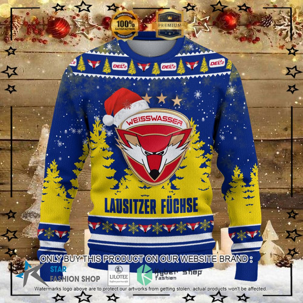 lausitzer fuchse yellow blue christmas sweater 1 60841