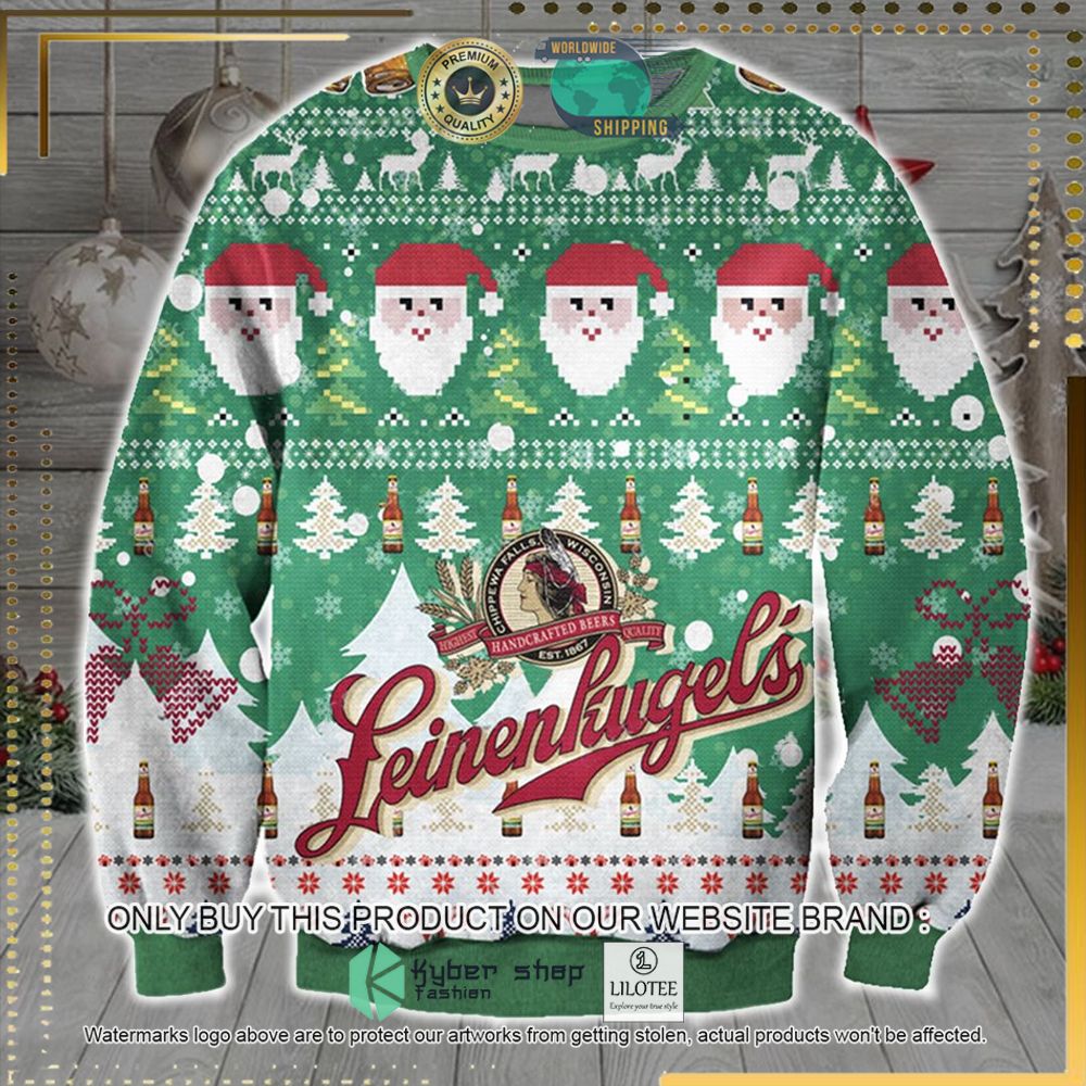 leinenkugels santa knitted christmas sweater 1 65808