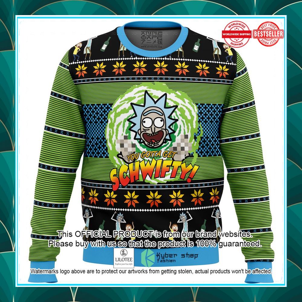 lets get schwifty rick and morty christmas sweater 1 577