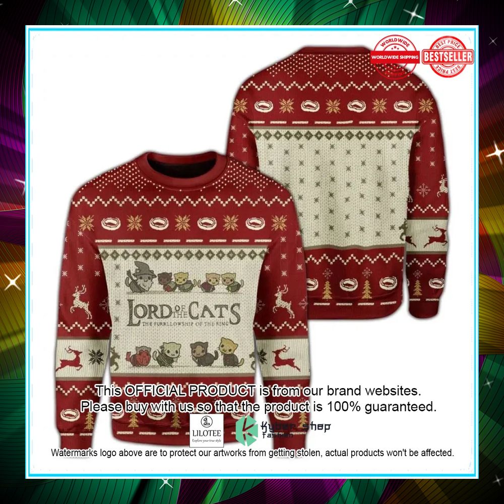 lord of the ring lord of the cats sweater christmas 1 274