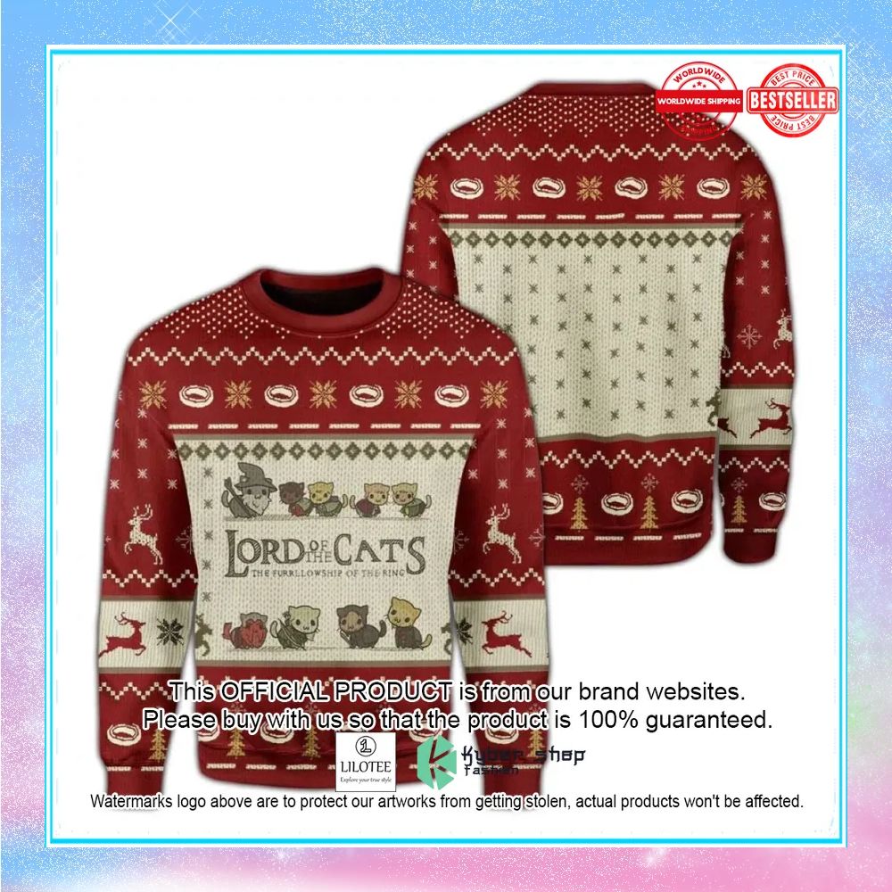 lord of the ring lord of the cats sweater christmas 1 467