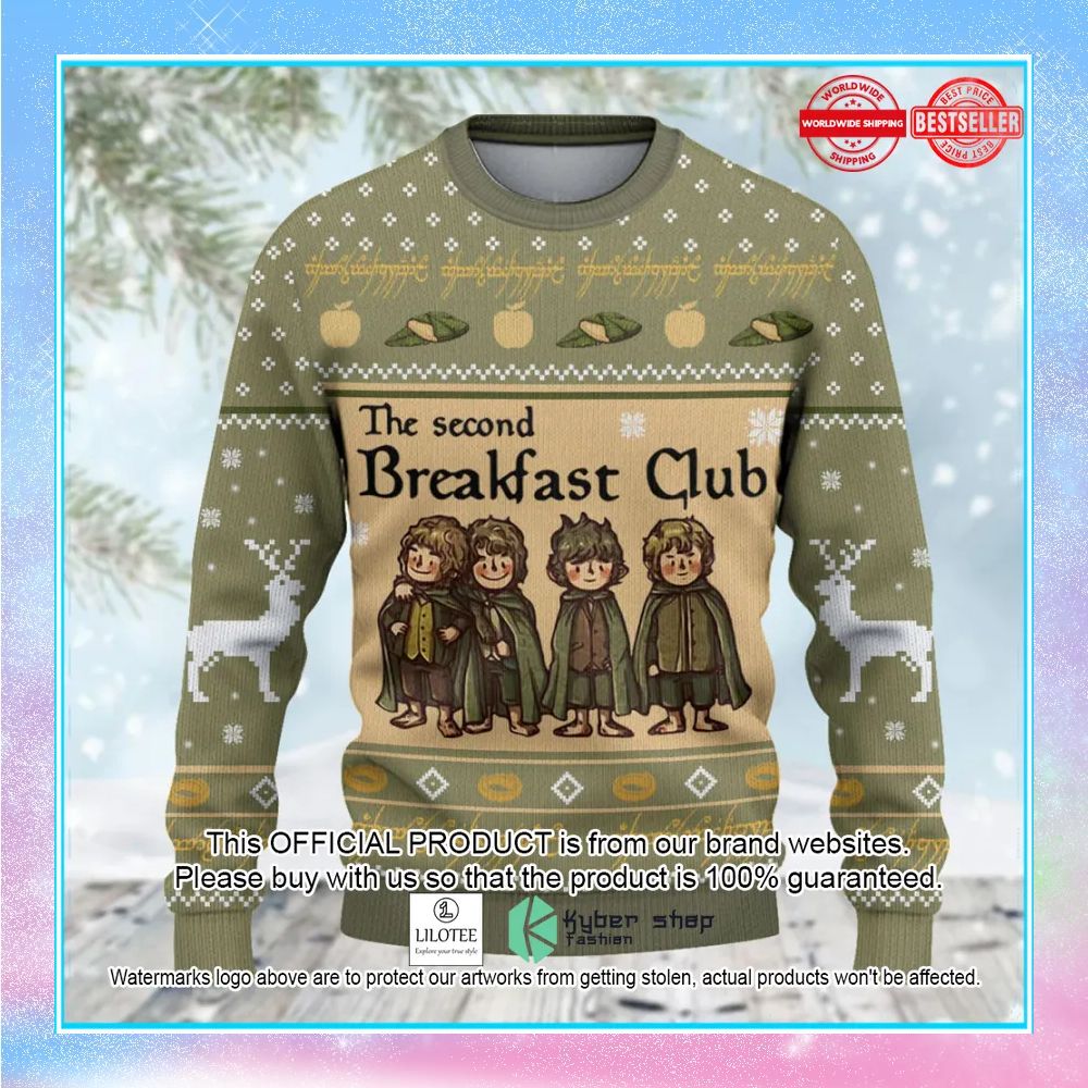 lord of the ring the second breakfast club sweater christmas 1 970