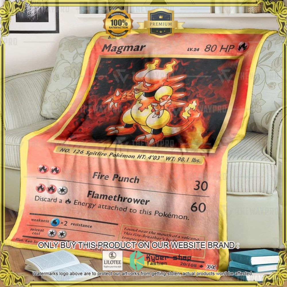 Magmar Evolutions Custom Pokemon Soft Blanket - LIMITED EDITION 7