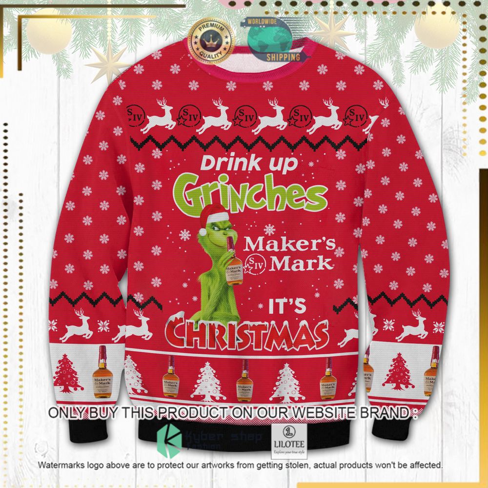makers mark drink up grinches ugly sweater 1 65825