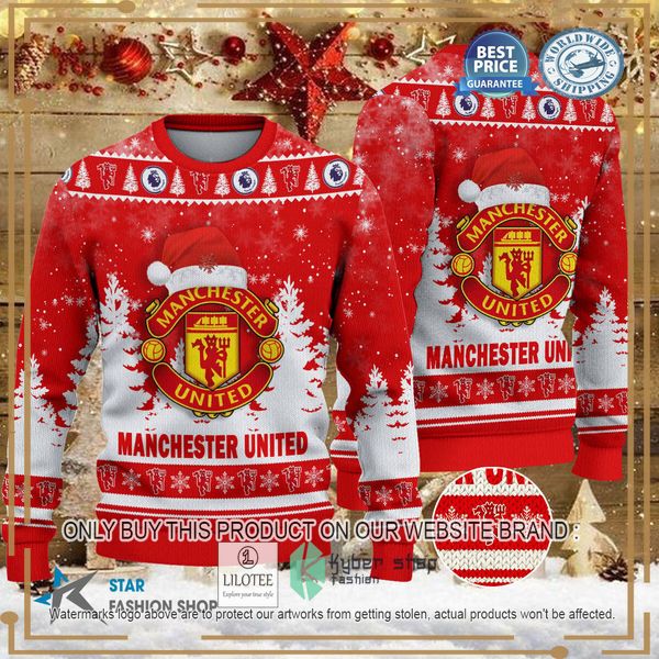 manchester united santa hat christmas sweater 1 92120