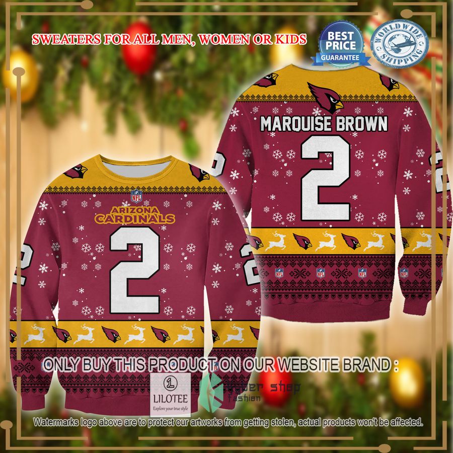 marquise brown arizona cardinals christmas sweater 1 68482