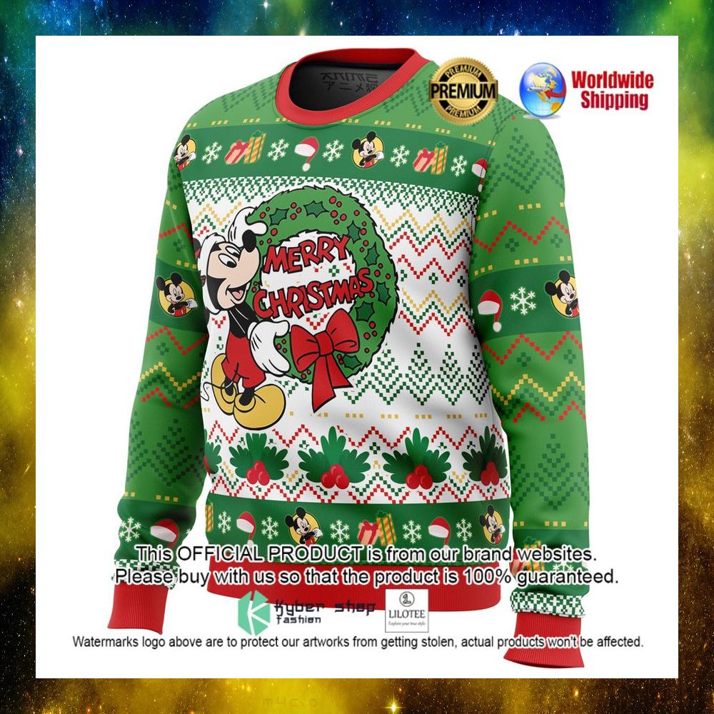 merry mickey mouse disney christmas sweater 1 148