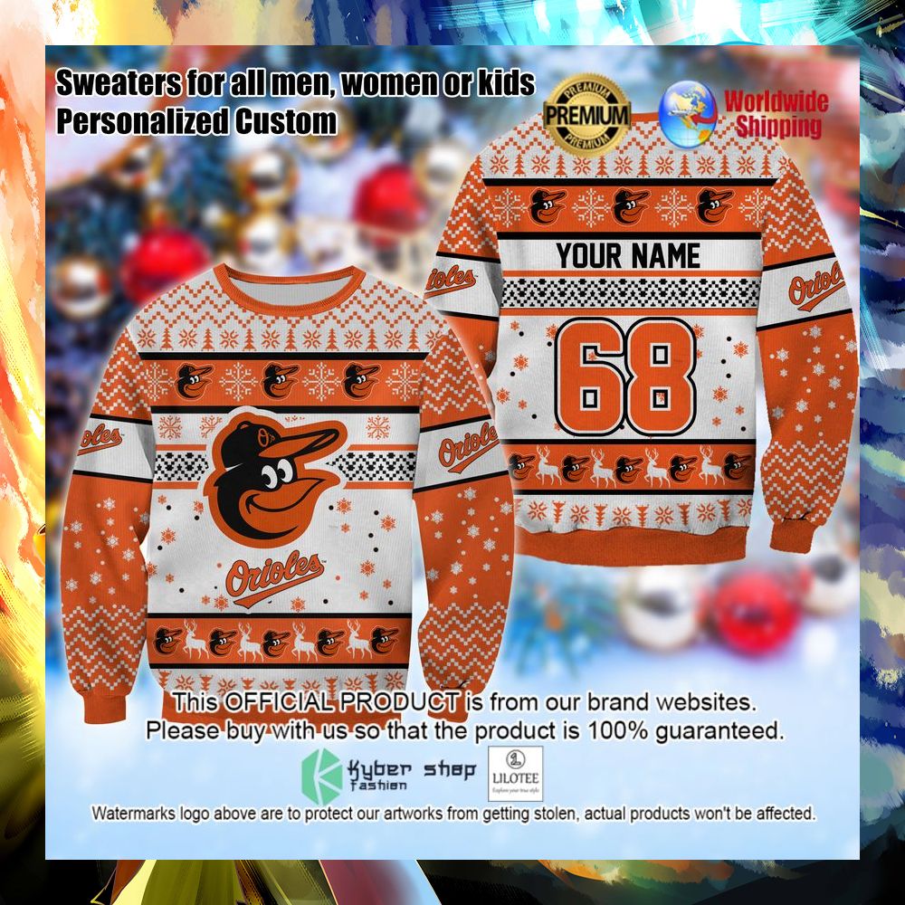 mlb baltimore orioles personalized christmas sweater 1 345