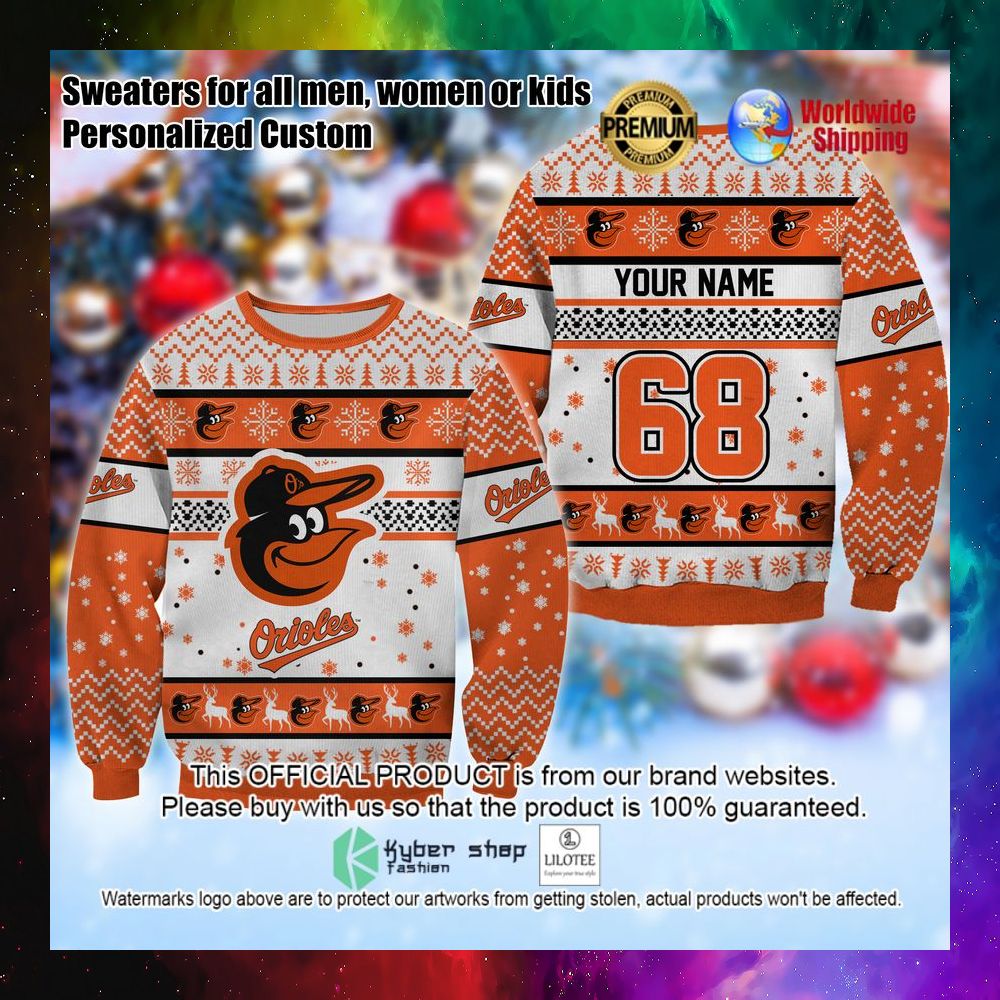 mlb baltimore orioles personalized christmas sweater 1 818