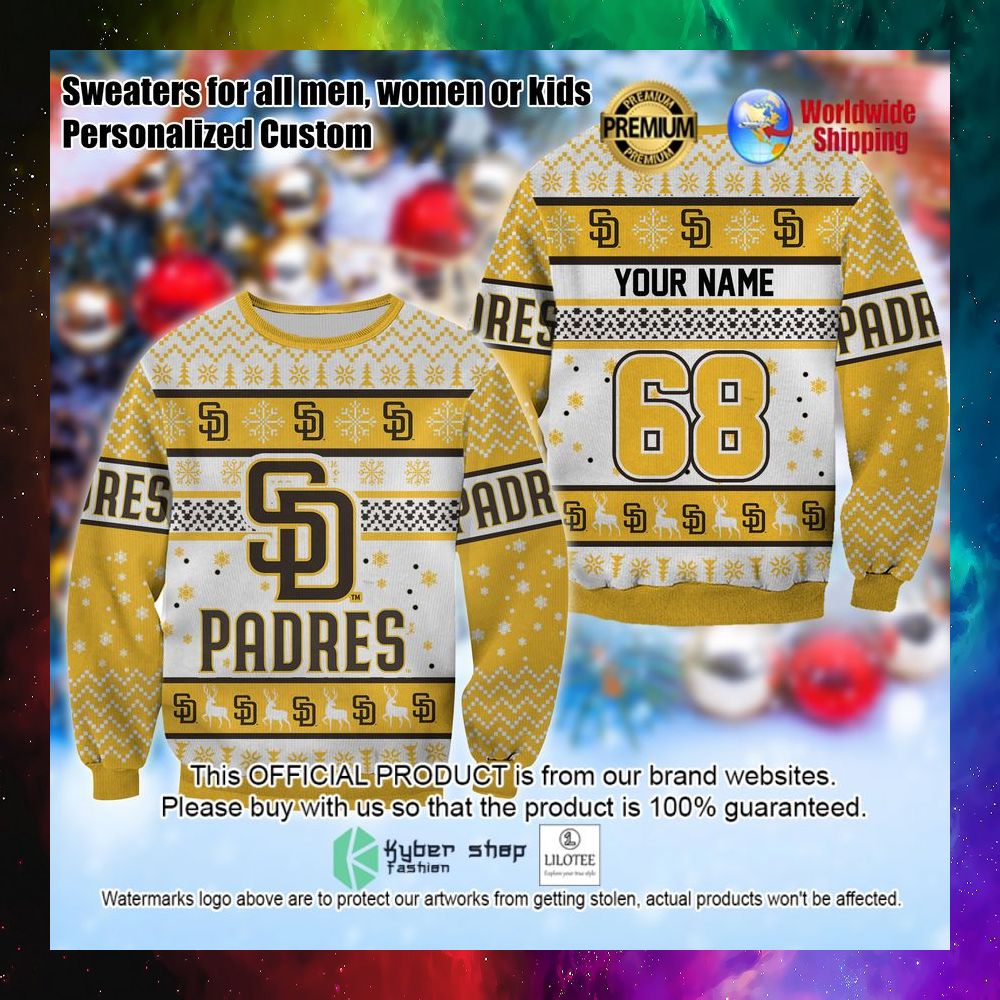 mlb san diego padres personalized christmas sweater 1 394