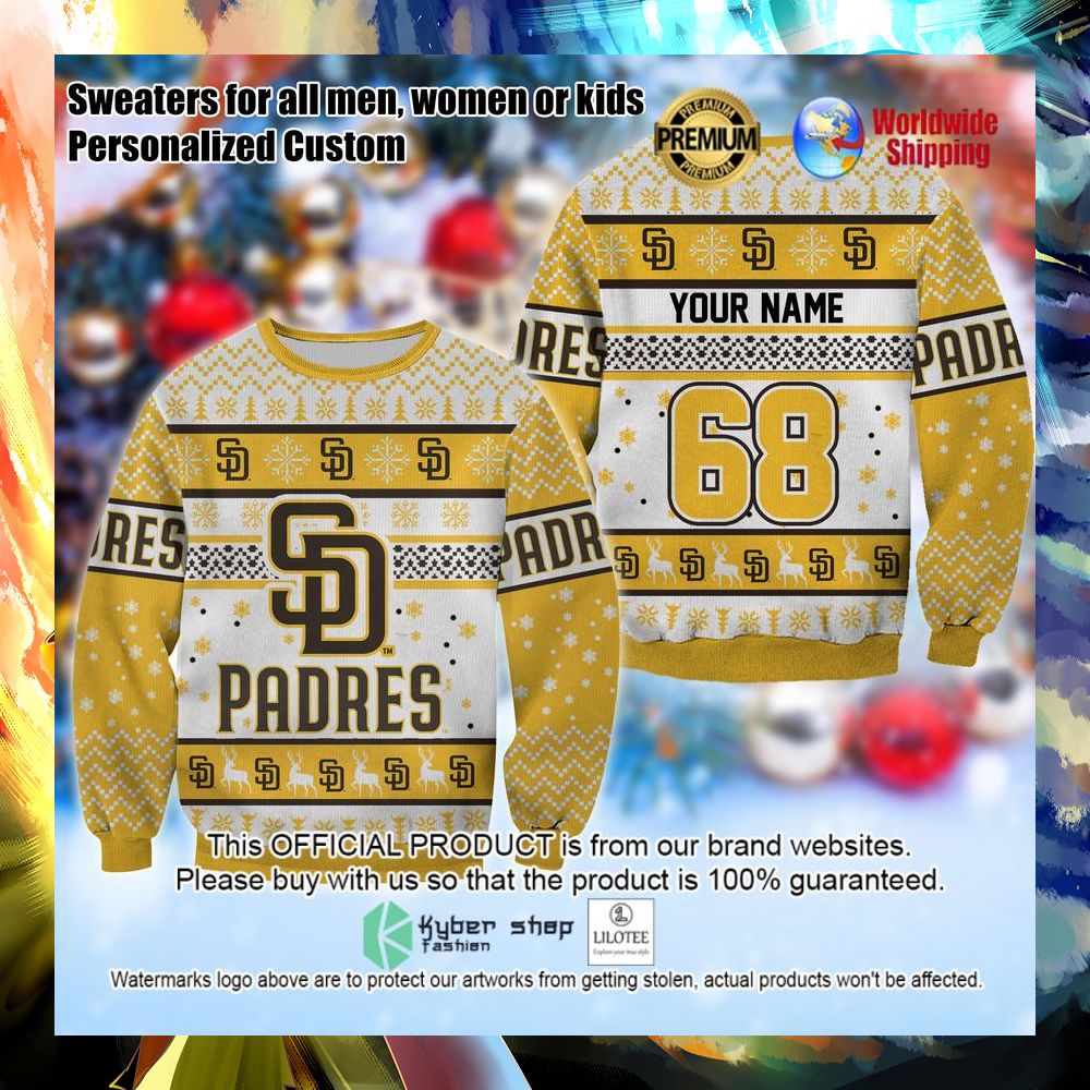 mlb san diego padres personalized christmas sweater 1 728
