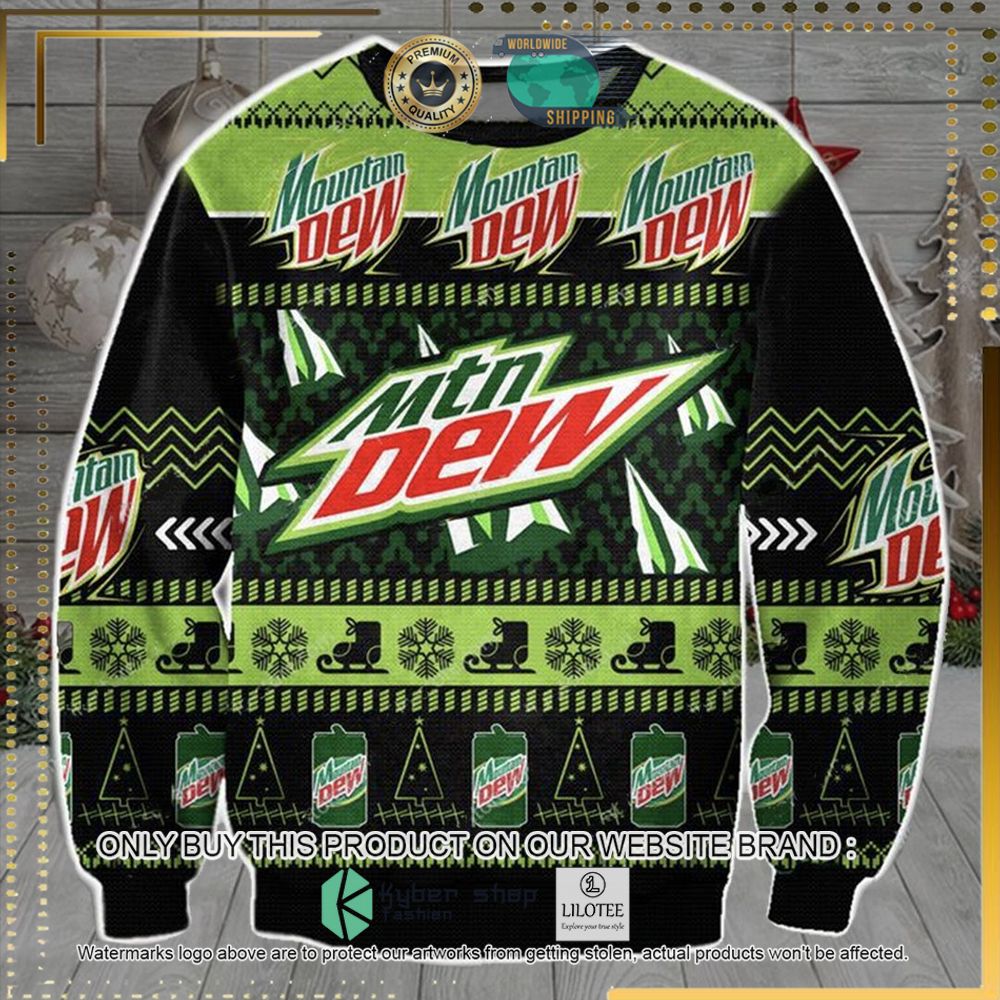 mountain dew knitted christmas sweater 1 86799