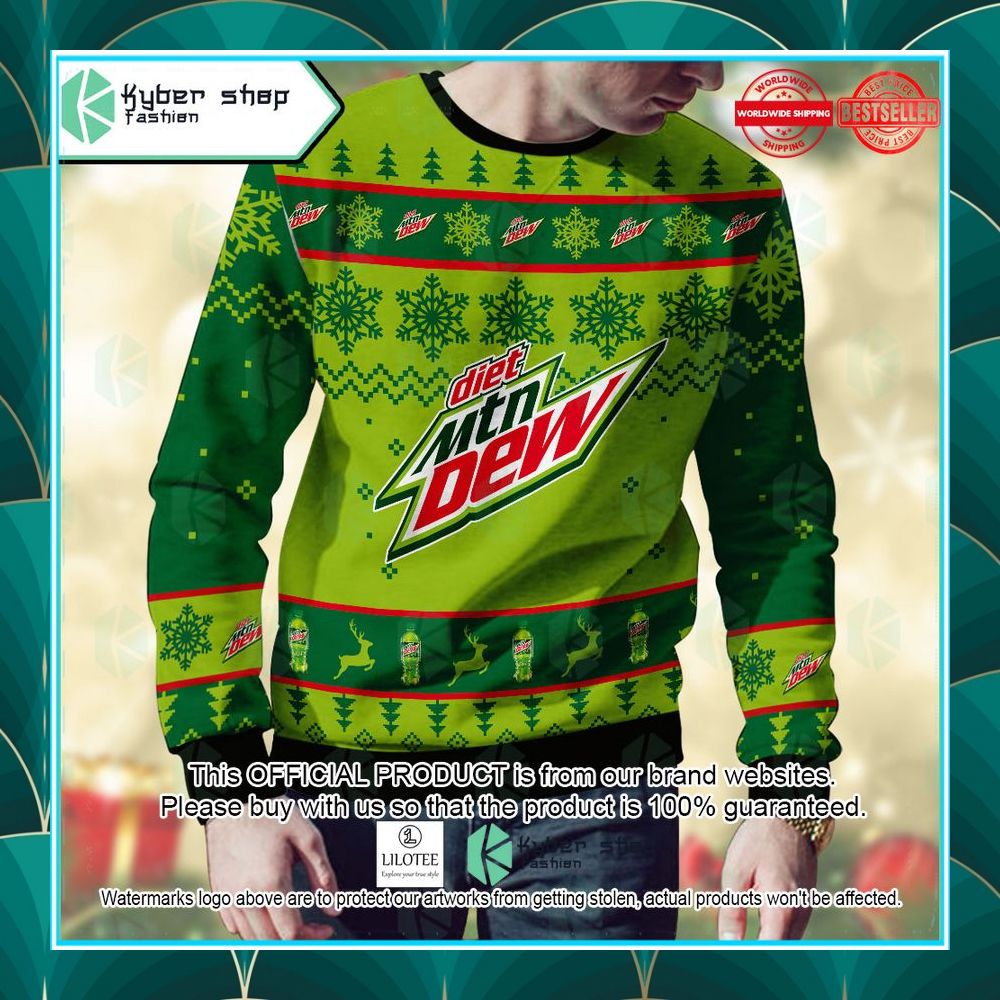 mountain dew logo green sweater 2 155
