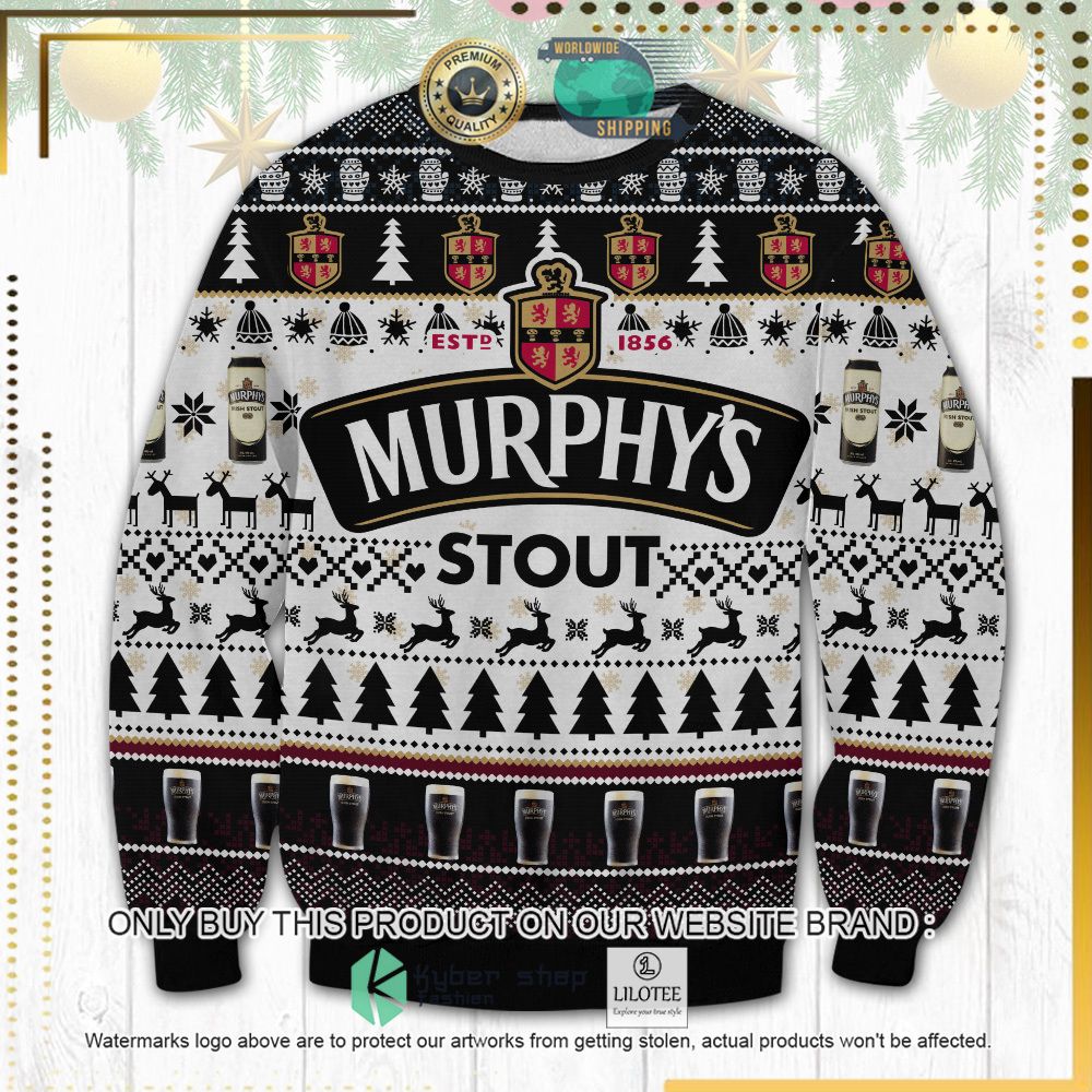 murphys stout beer knitted christmas sweater 1 57475