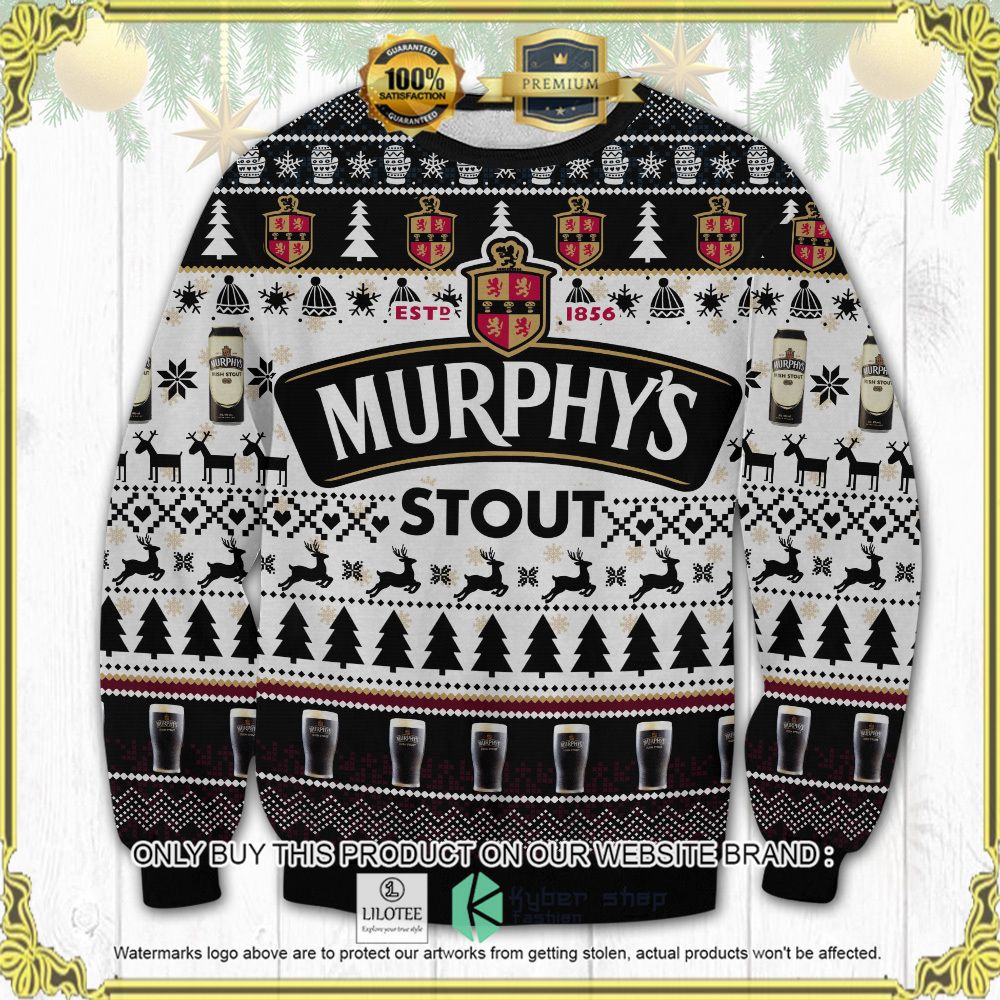 murphys stout beer knitted christmas sweater 1 66558