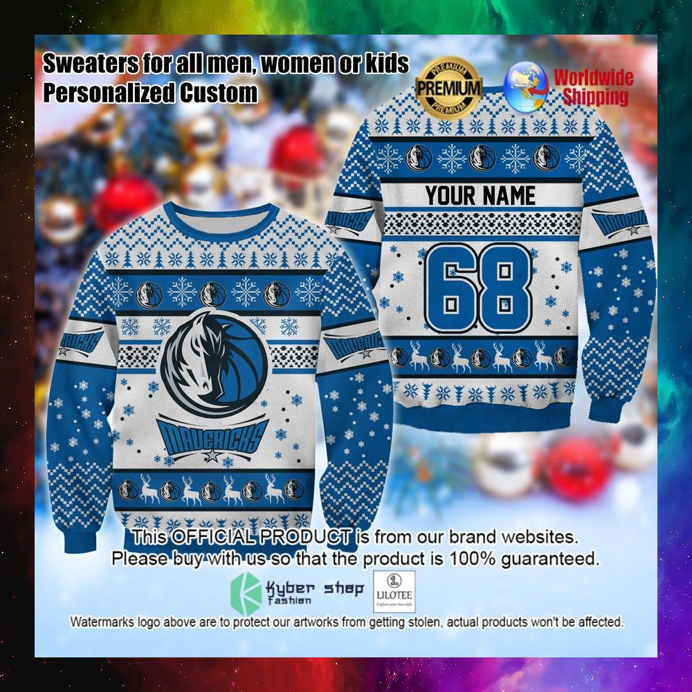 nba dallas mavericks personalized christmas sweater 1 681