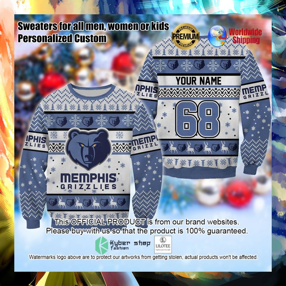 nba memphis grizzlies personalized christmas sweater 1 889